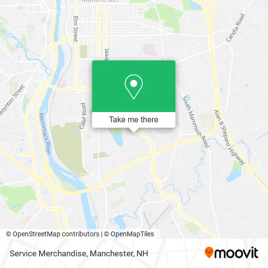 Service Merchandise map