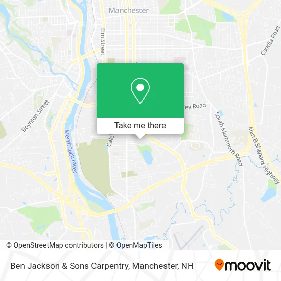 Ben Jackson & Sons Carpentry map