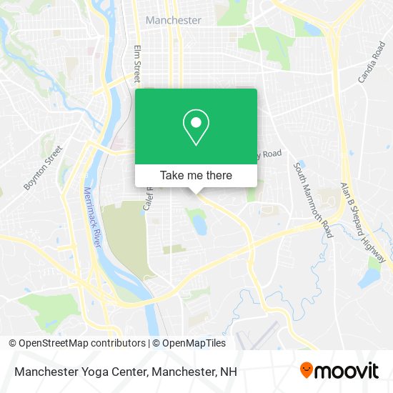 Manchester Yoga Center map