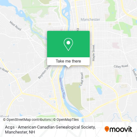 Acgs - American-Canadian Genealogical Society map