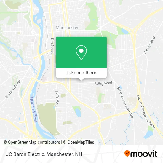 JC Baron Electric map