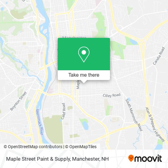 Mapa de Maple Street Paint & Supply
