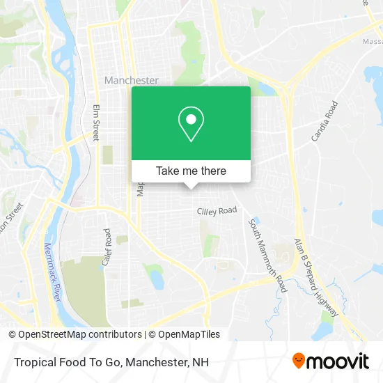 Tropical Food To Go map