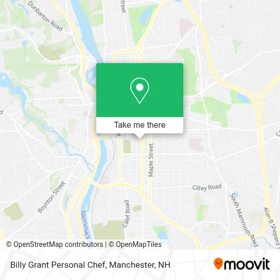 Billy Grant Personal Chef map