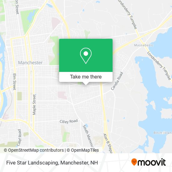 Five Star Landscaping map