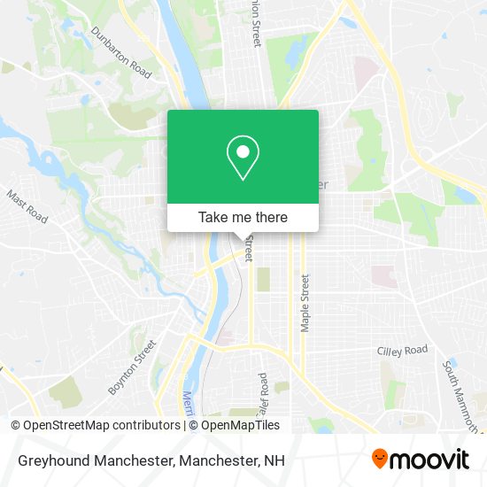 Greyhound Manchester map