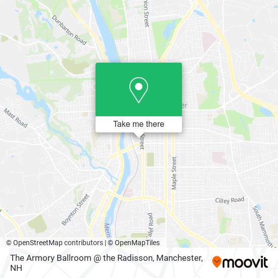 Mapa de The Armory Ballroom @ the Radisson