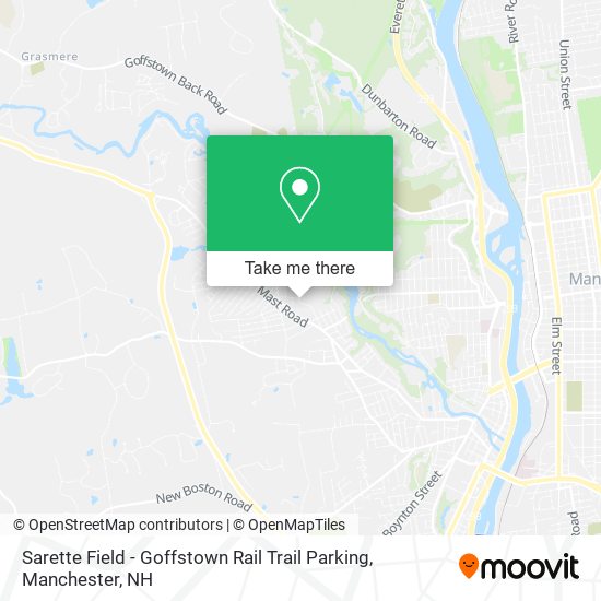 Mapa de Sarette Field - Goffstown Rail Trail Parking