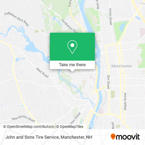 John and Sons Tire Service map