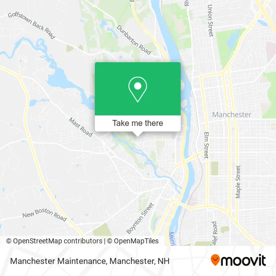 Manchester Maintenance map