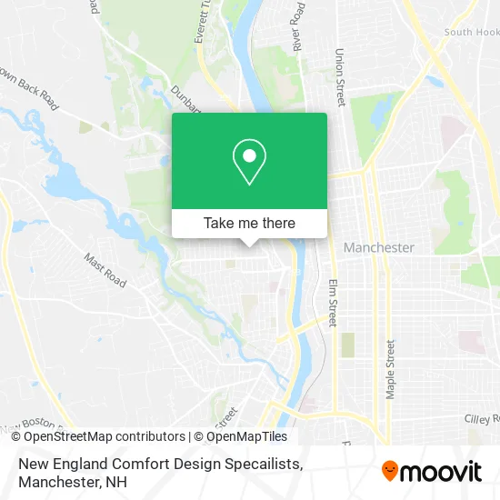 New England Comfort Design Specailists map