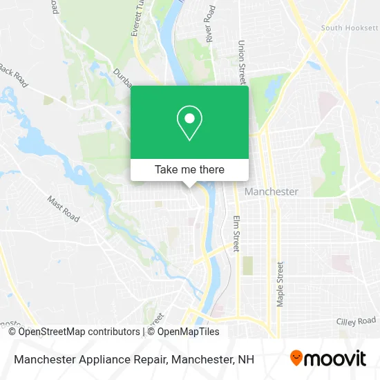 Manchester Appliance Repair map