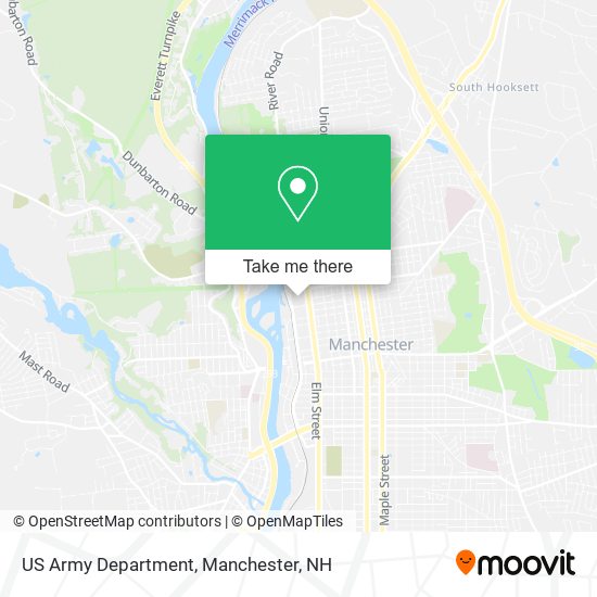 US Army Department map
