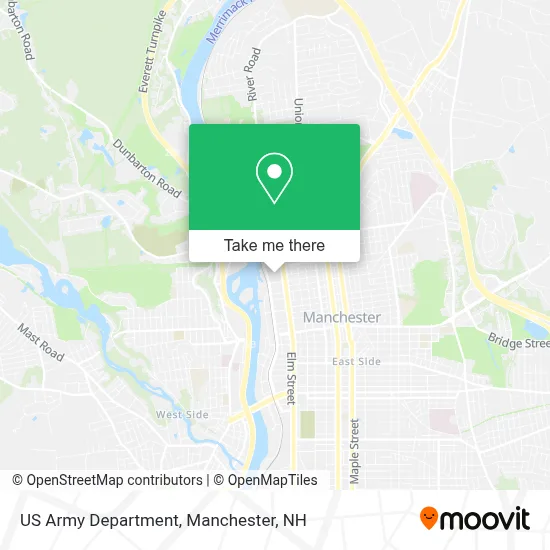 US Army Department map