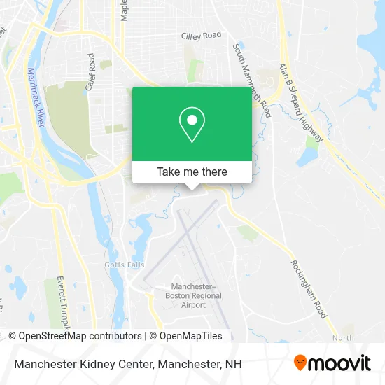 Manchester Kidney Center map