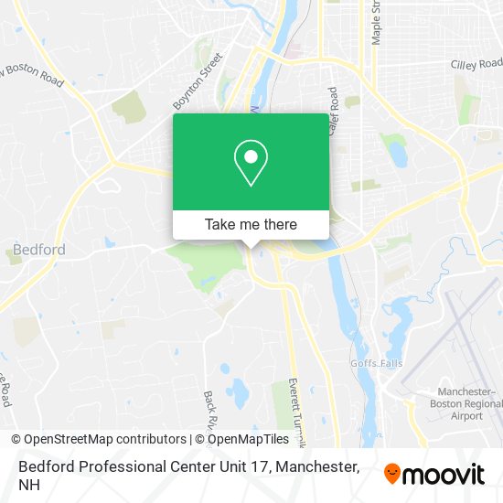 Mapa de Bedford Professional Center Unit 17