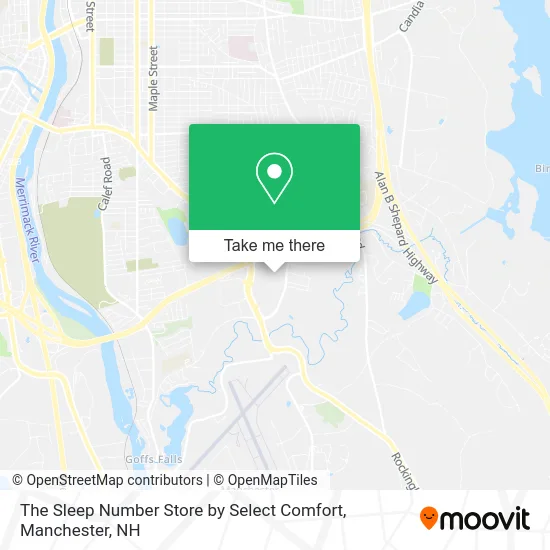 The Sleep Number Store by Select Comfort map