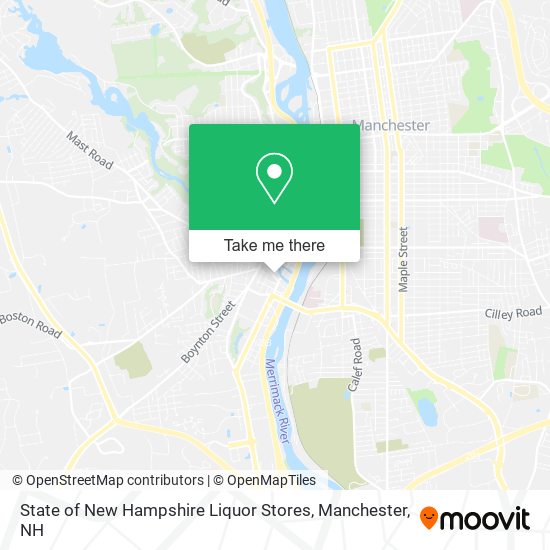 Mapa de State of New Hampshire Liquor Stores