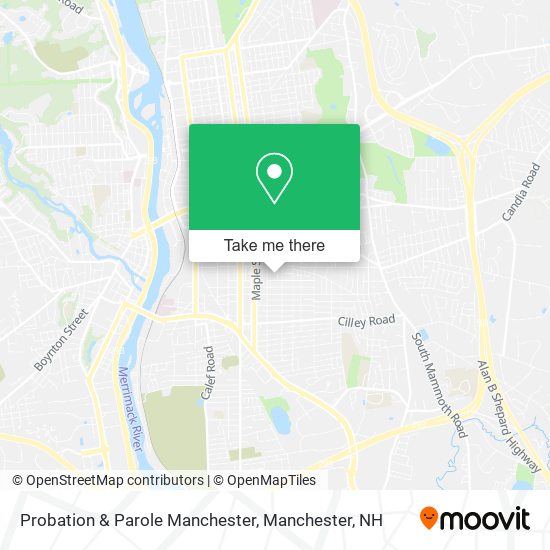 Mapa de Probation & Parole Manchester