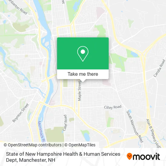 State of New Hampshire Health & Human Services Dept map