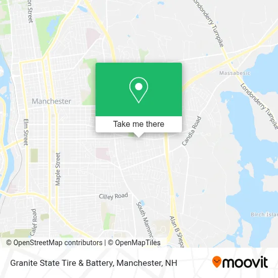 Granite State Tire & Battery map