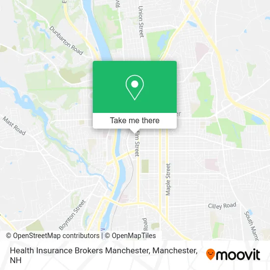 Health Insurance Brokers Manchester map