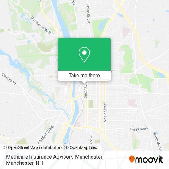 Mapa de Medicare Insurance Advisors Manchester