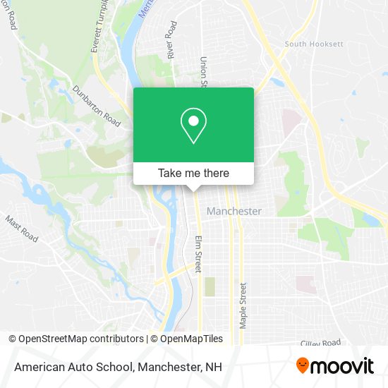 American Auto School map