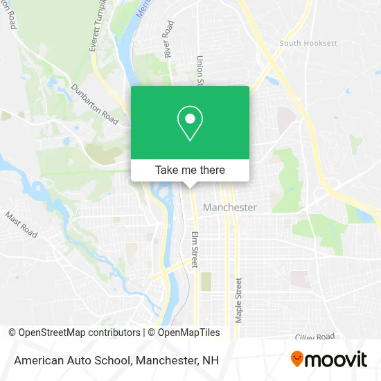 American Auto School map