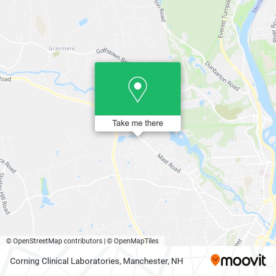 Corning Clinical Laboratories map