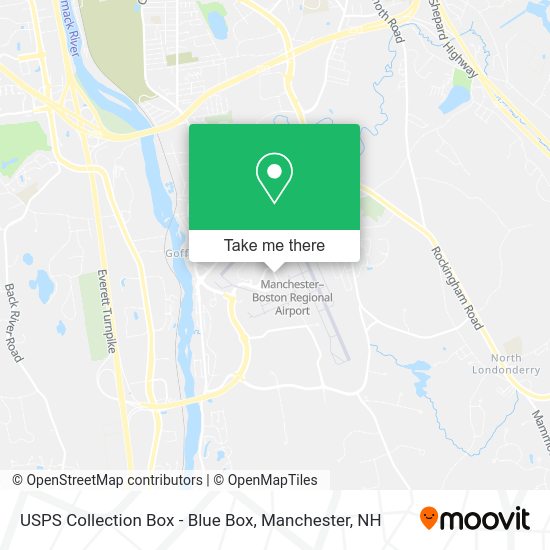 USPS Collection Box - Blue Box map