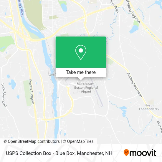USPS Collection Box - Blue Box map