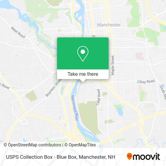 USPS Collection Box - Blue Box map