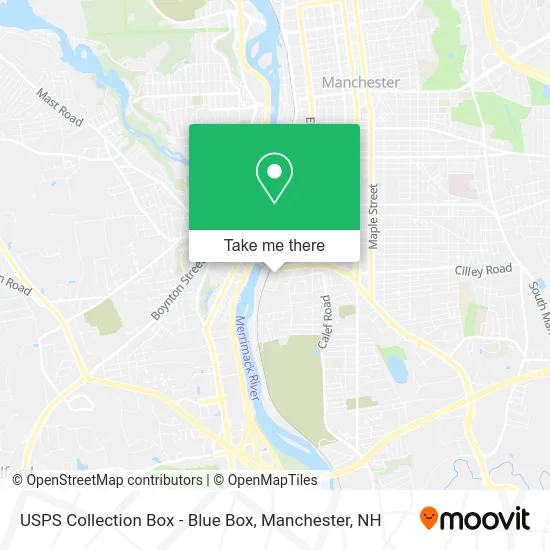Mapa de USPS Collection Box - Blue Box