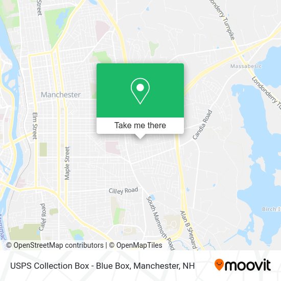 USPS Collection Box - Blue Box map