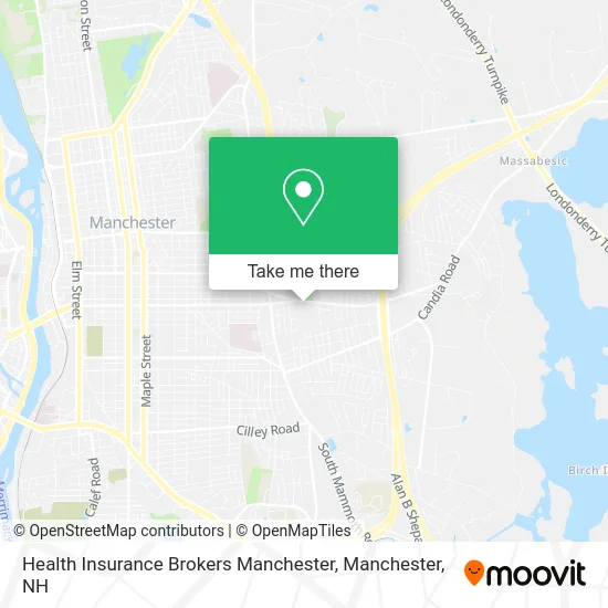 Health Insurance Brokers Manchester map