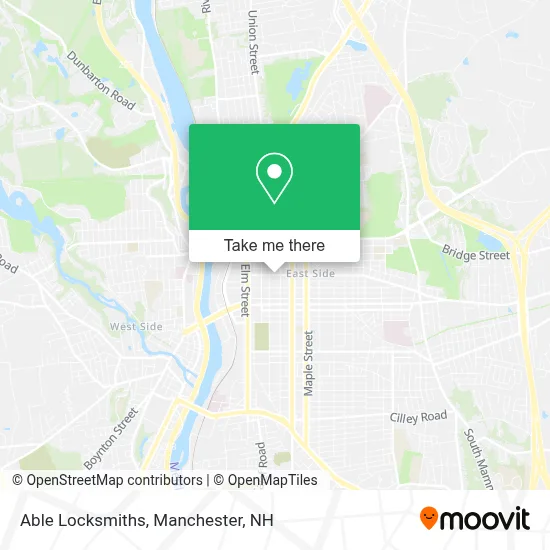 Able Locksmiths map