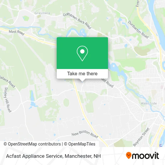 Acfast Appliance Service map