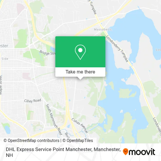 DHL Express Service Point Manchester map