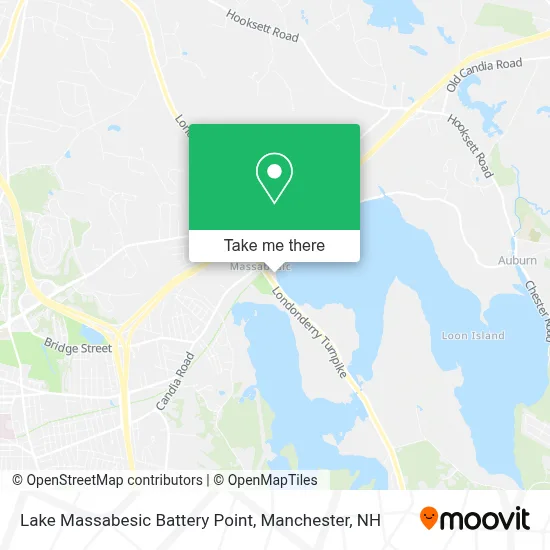 Lake Massabesic Battery Point map