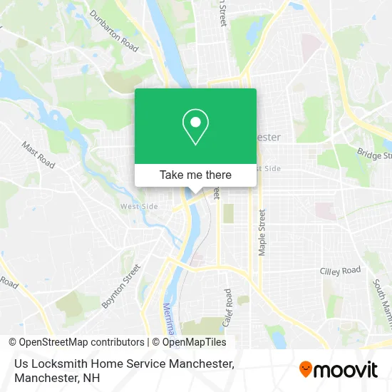 Us Locksmith Home Service Manchester map