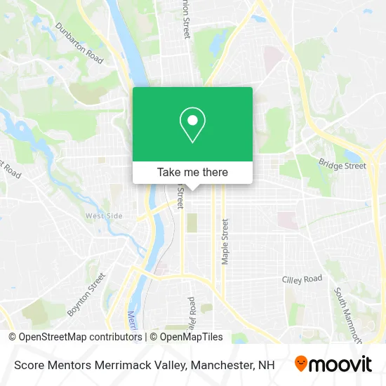 Score Mentors Merrimack Valley map