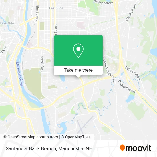 Santander Bank Branch map