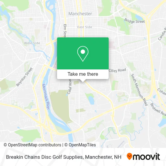 Breakin Chains Disc Golf Supplies map