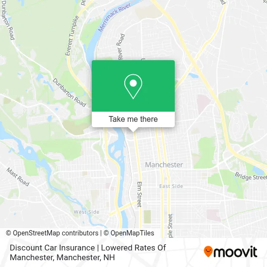 Discount Car Insurance | Lowered Rates Of Manchester map