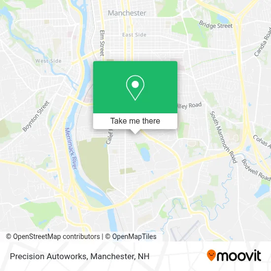 Precision Autoworks map