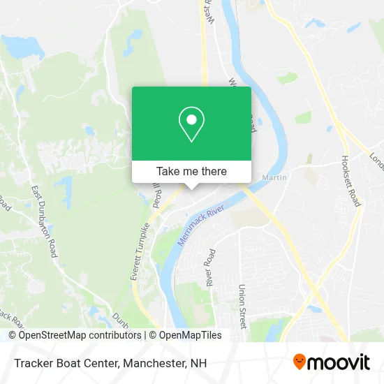 Tracker Boat Center map