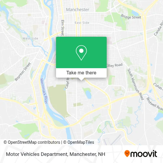 Motor Vehicles Department map