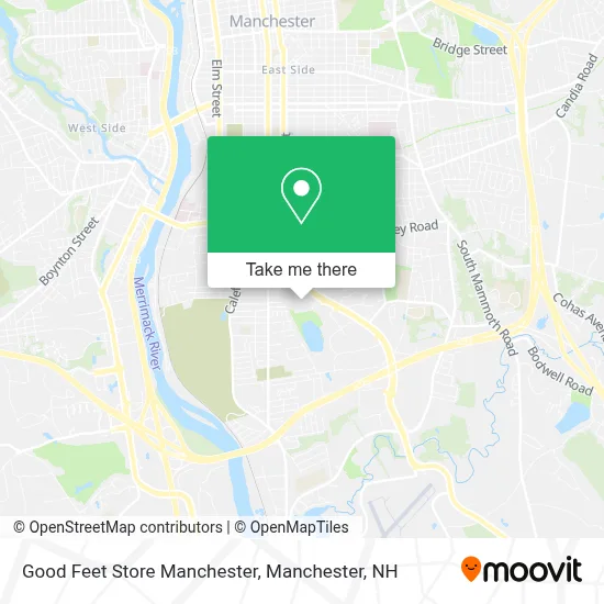 Good Feet Store Manchester map
