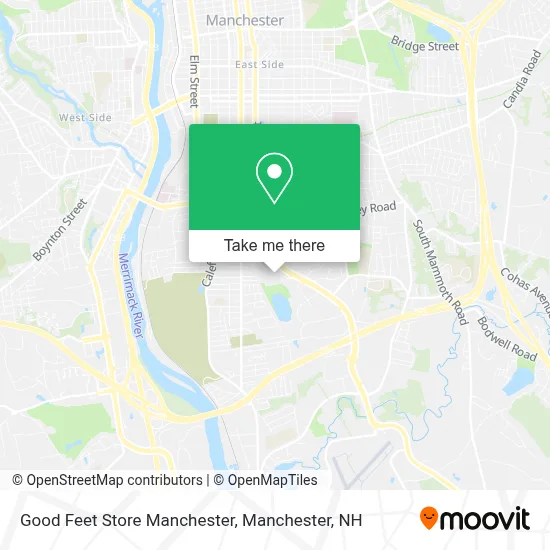 Good Feet Store Manchester map